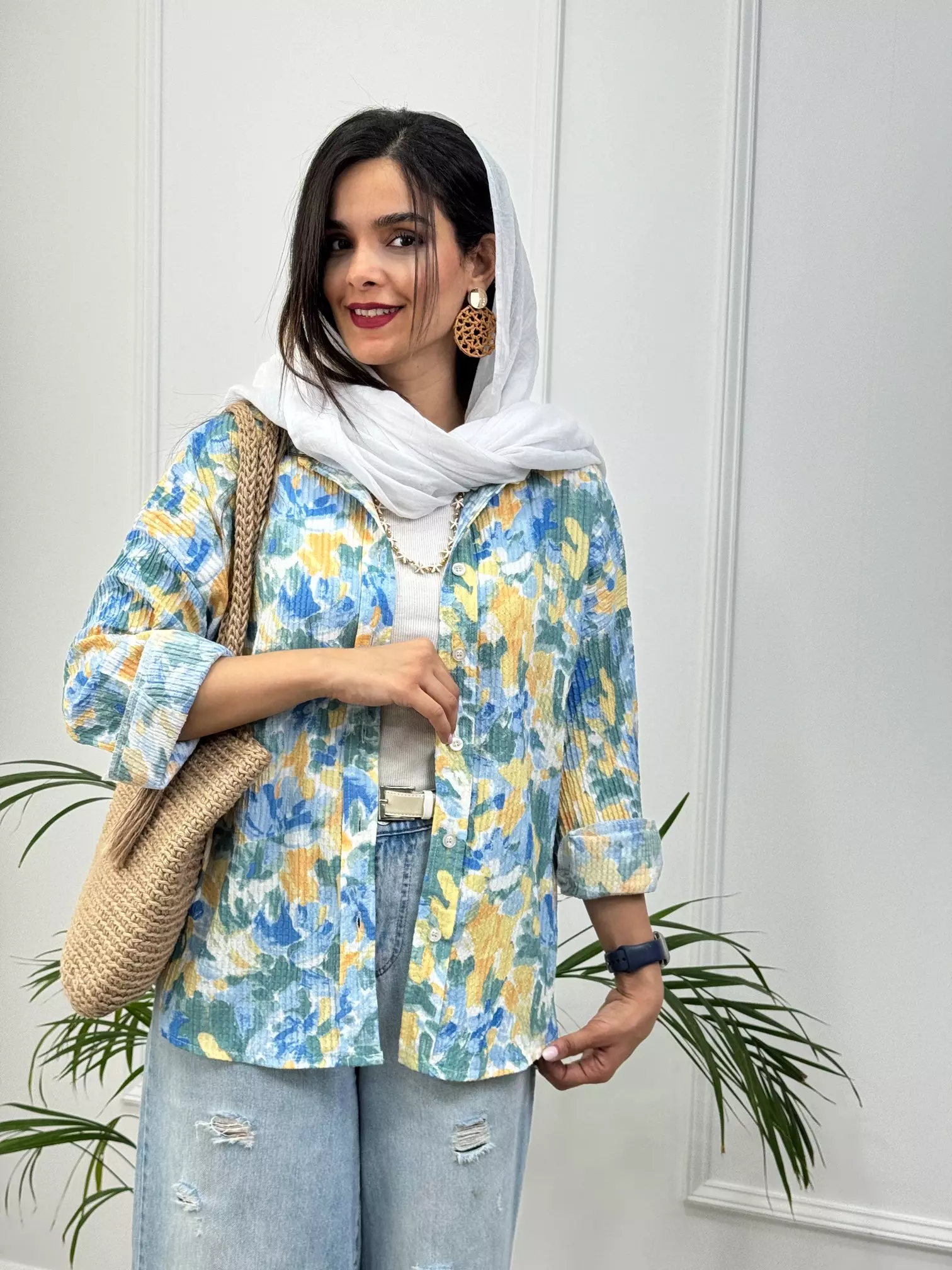 مانتو شومیزی آبرنگی